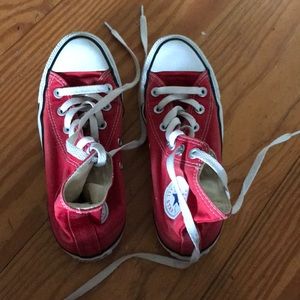Red high top converse